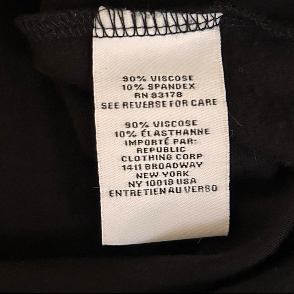 Magaschoni Knit Short Sleeve Midi Dress with Side Tie Waist Black size Large - Picture 8 of 10